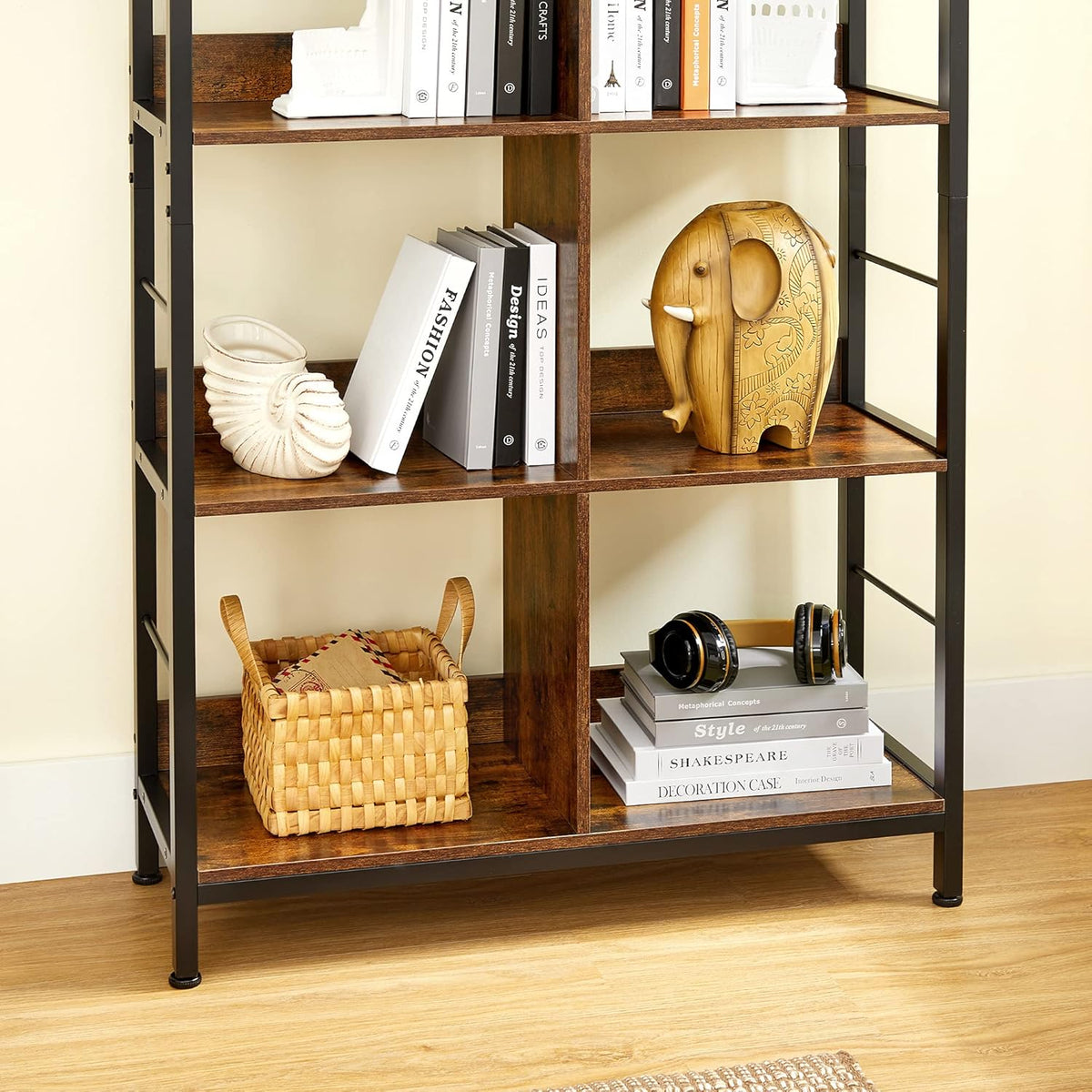 4-Tier Bookcase with 8 Cubes J560