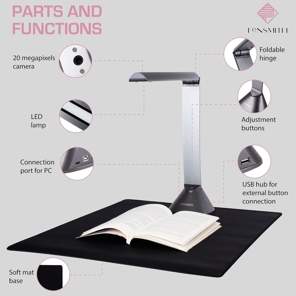Portable 20MP Document Camera Scanner V1015