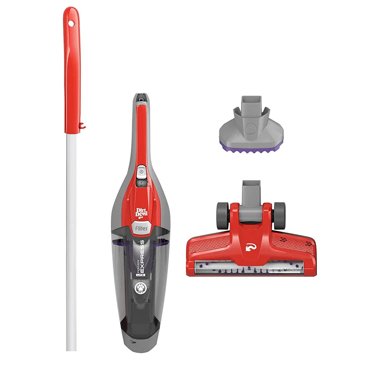 Red 3-in-1 Corded Stick Vacuum Cleaner P65175
