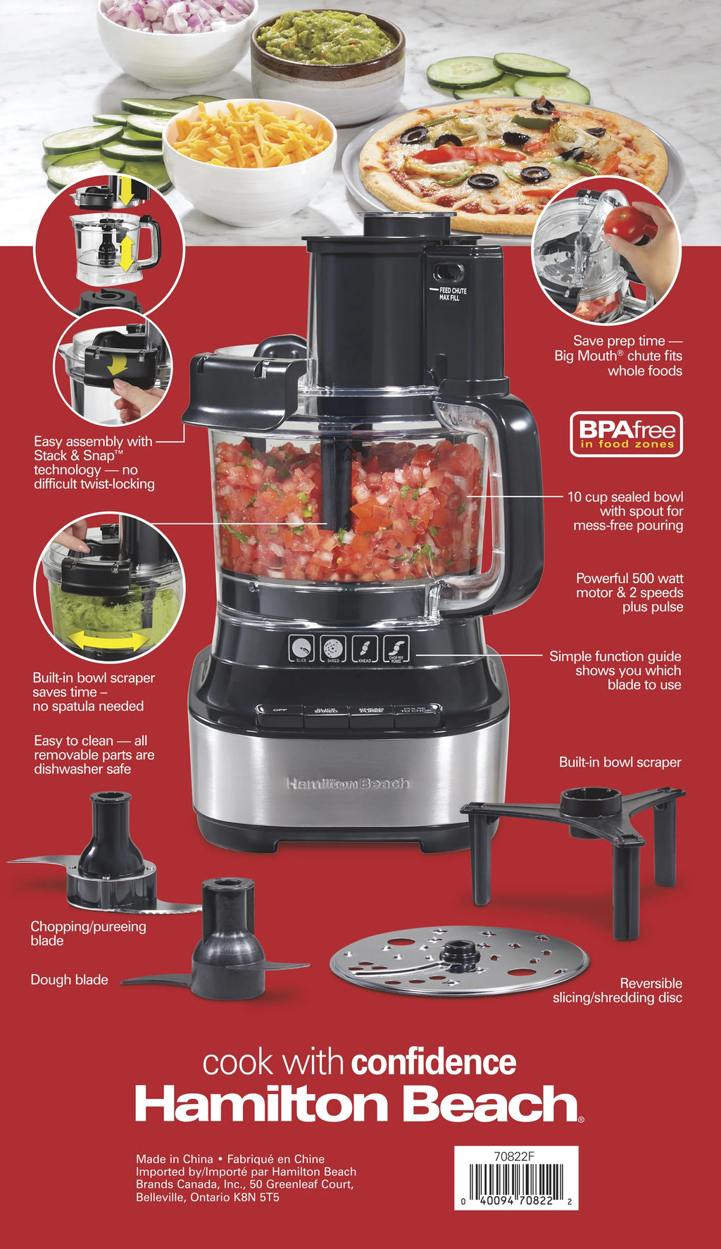 10 Cup Black Food Processor I793593