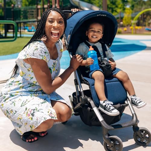 Compact Lightweight Foldable Stroller with Rain Cover and Cup Holder (Black) P1338