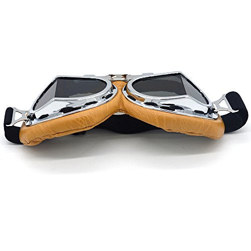 Vintage Pilot Style Motorcycle Goggles P434775