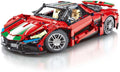 Red Sport Car MOC Building Blocks Construction Toy, 1:14 Scale Model Cars Set (1238 Pcs) Pack of 2 N371
