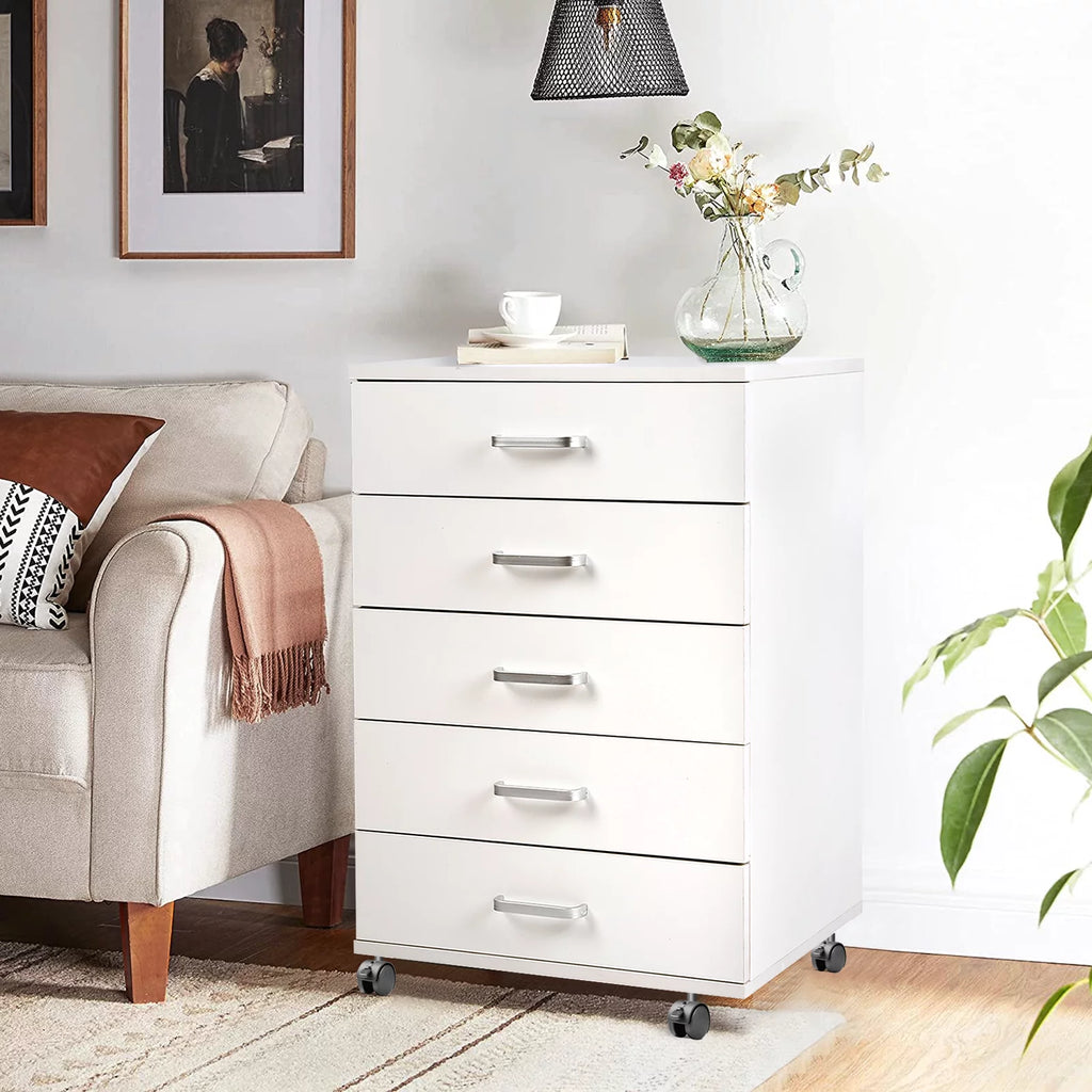 White 5 Drawer Storage Dresser H27232