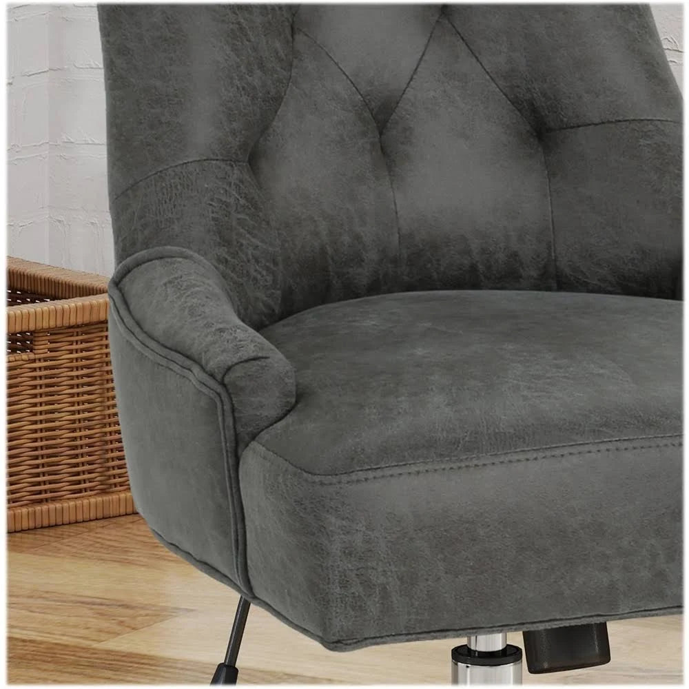 Slate Microfiber and Chrome Office Chair P957081