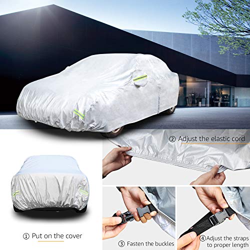 Silver Weatherproof Car Cover 150D Oxford W40152