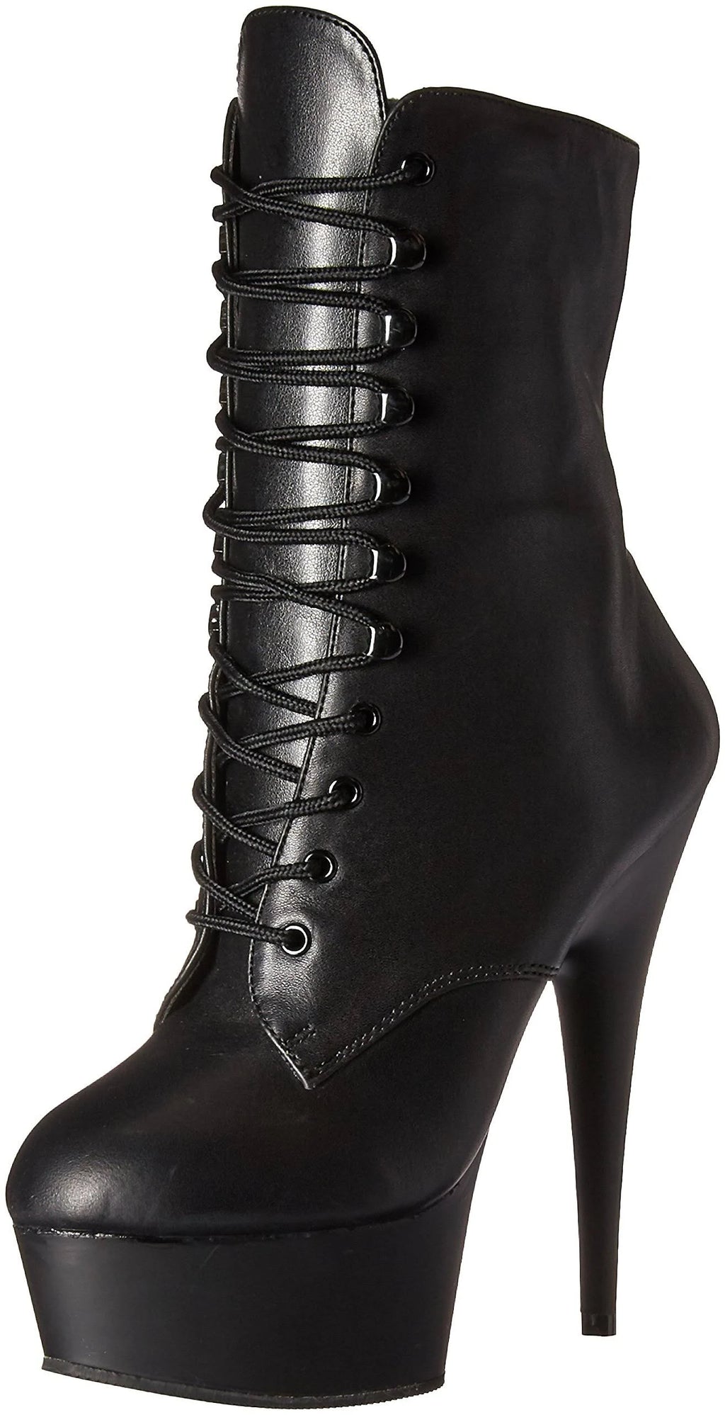 Black Leather 10 Platform Shoes F461359