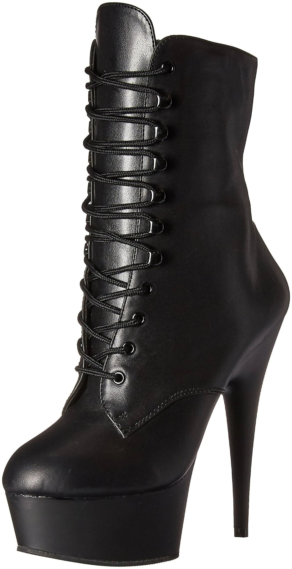 Black Leather 10 Platform Shoes F461359