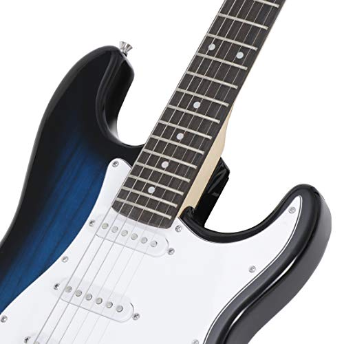 39" Full Size Electric Guitar with Amp Case and Accessories Pack Blue C989