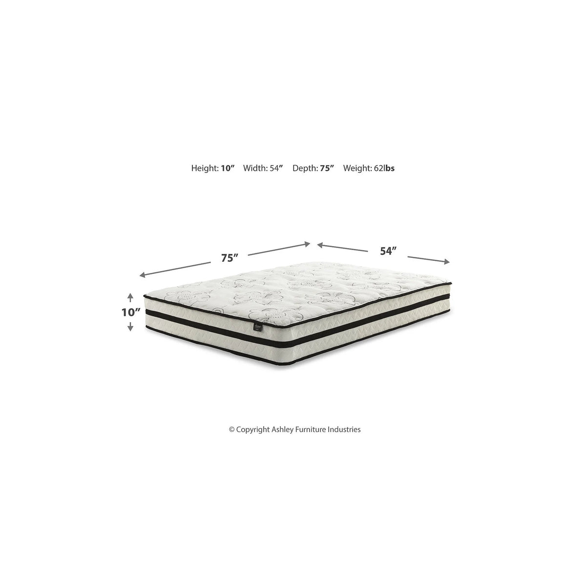 10 Inch Hybrid Full Mattress in a Box White J86447