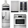 36 Gas Range, Range Hood, Microwave, Refrigerator, Dishwasher, Wine Cooler E687