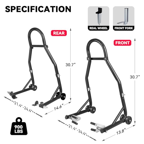 Universal Motorcycle Wheel Lift Stand with Adjustable Swingarm Spool C265