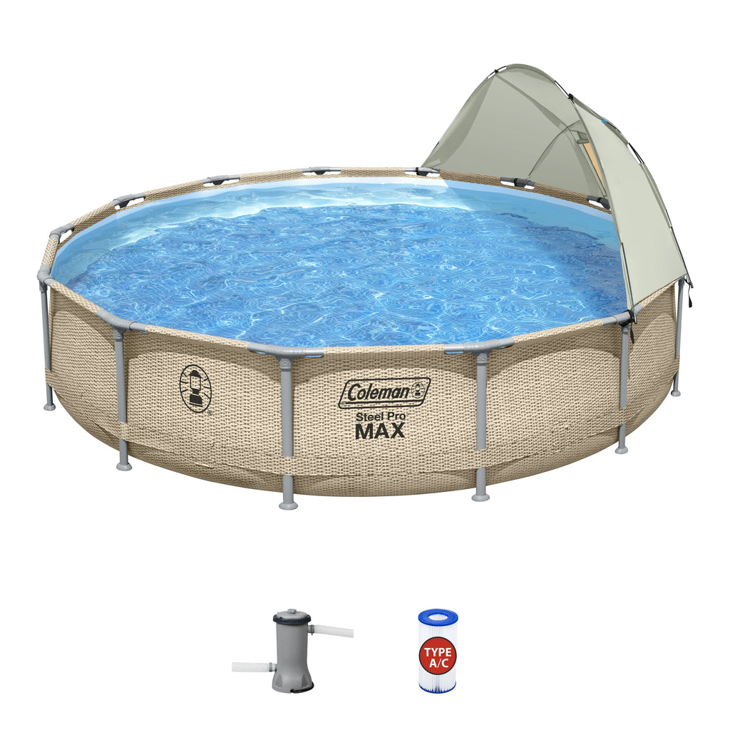 Round Metal Frame Above Ground Pool Set W8354