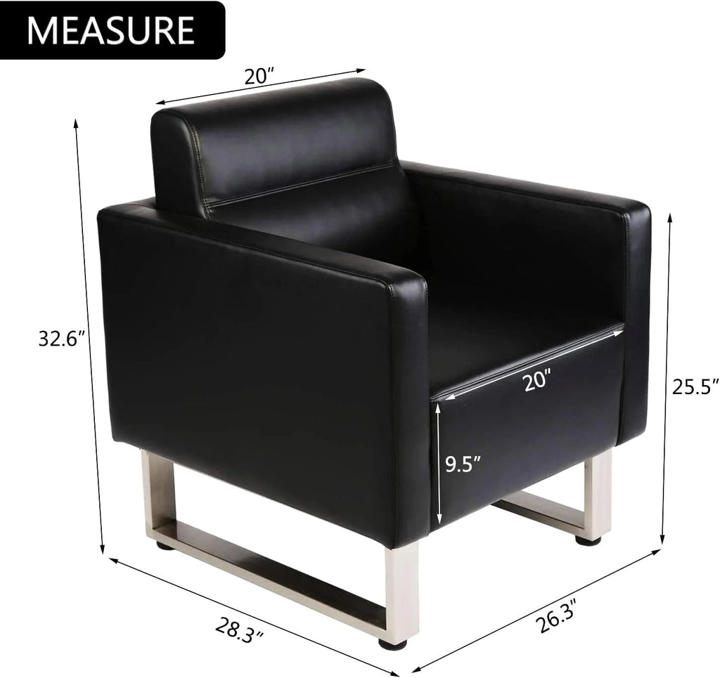 Upholstered Faux Leather Accent Chair N248