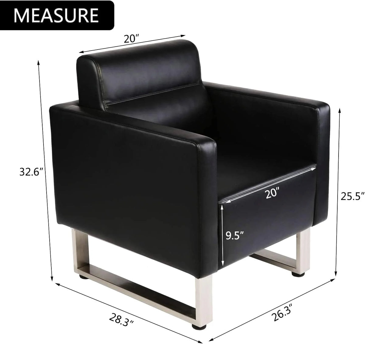 Upholstered Faux Leather Accent Chair N248