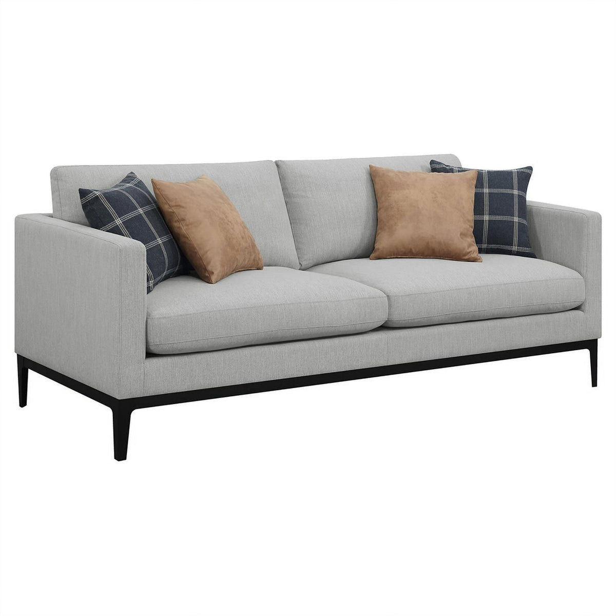2-piece Fabric Living Room Set in Light Gray E53403