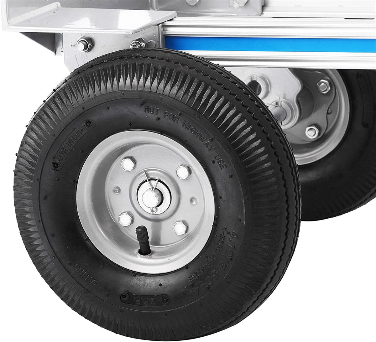 Heavy Duty Convertible Aluminum Hand Truck Dolly with 10 Pneumatic Wheels F754480