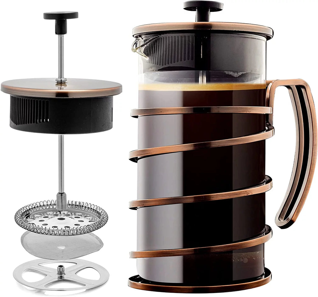 34 Ounce French Press Coffee & Tea Maker Borosilicate Glass H718685