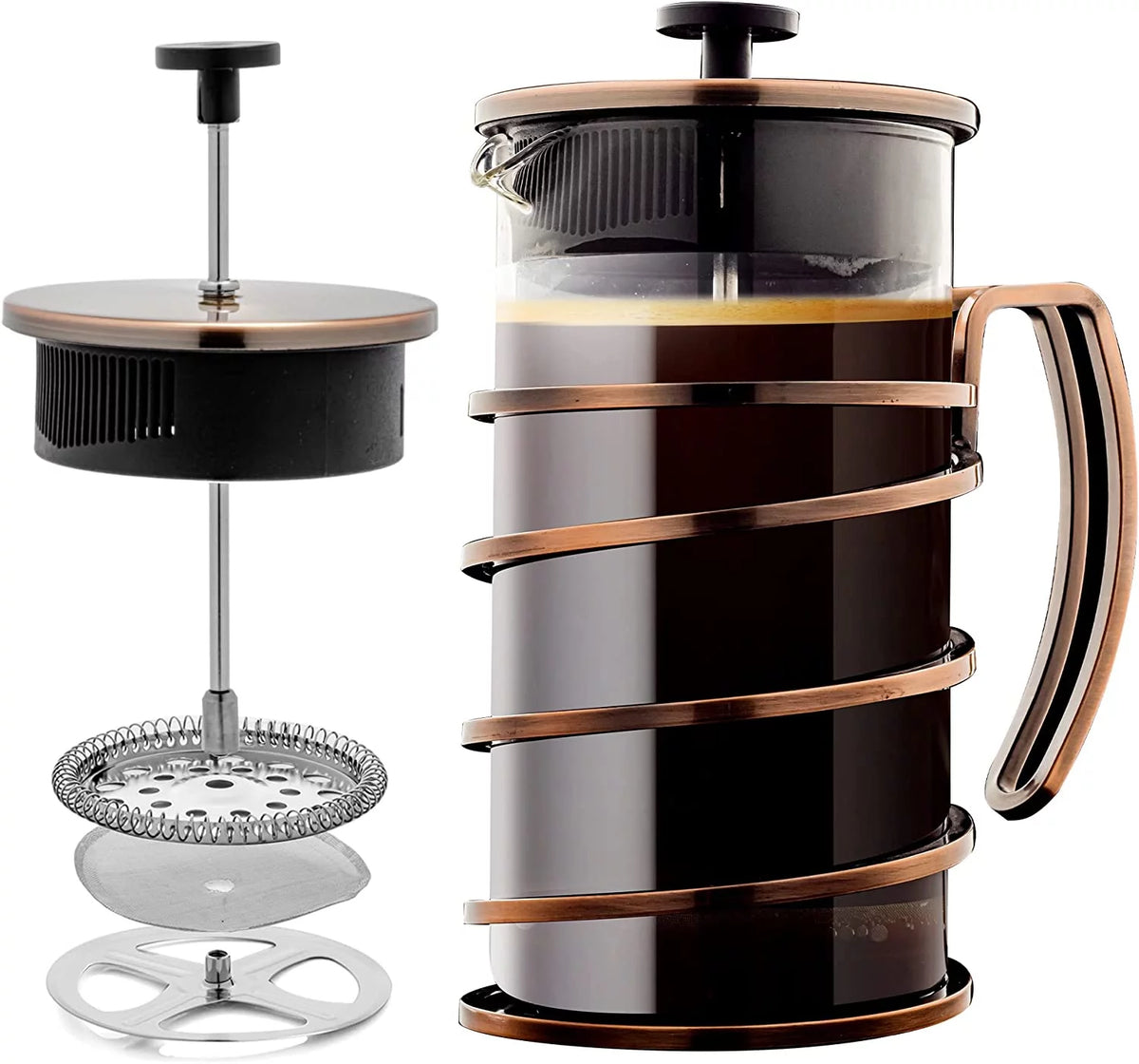 34 Ounce French Press Coffee & Tea Maker Borosilicate Glass H718685