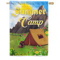 Camping House Flag 28 x 40 Inch Double Sided Outdoor Decorative Flag H74497