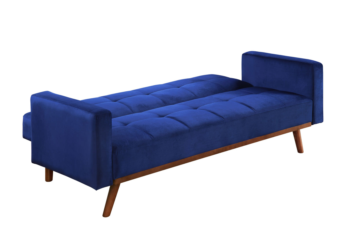 Blue Velvet Adjustable Sofa D7112
