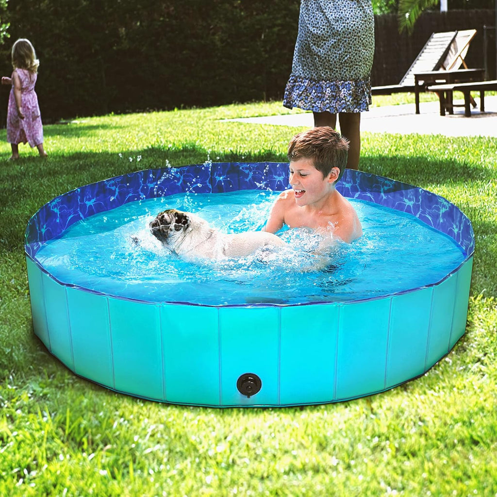 Collapsible Dog Pool with Non-Slip PVC Board L7006