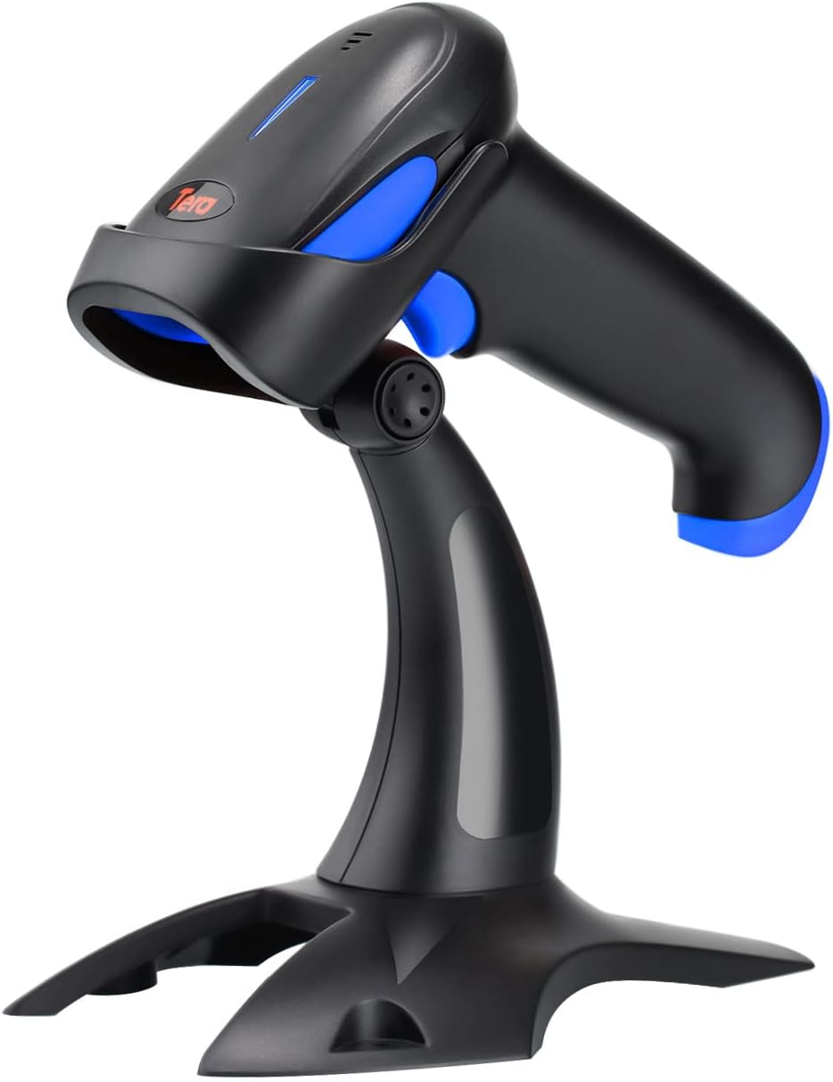 Wireless 2D QR Barcode Scanner with Stand, Bluetooth & 2.4GHz & USB Wired, Pack of 2 H9806