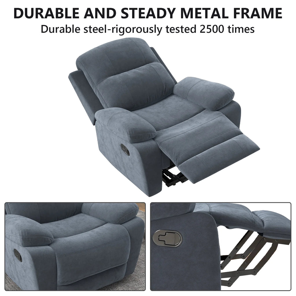 Gray Fabric Recliner Chair I70796