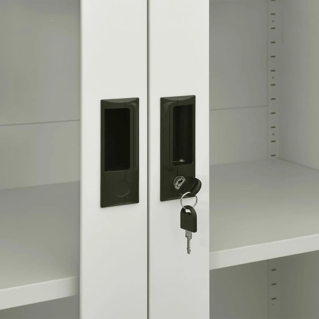 Light Gray File Storage Cabinet with 3 Adjustable Shelves S526976