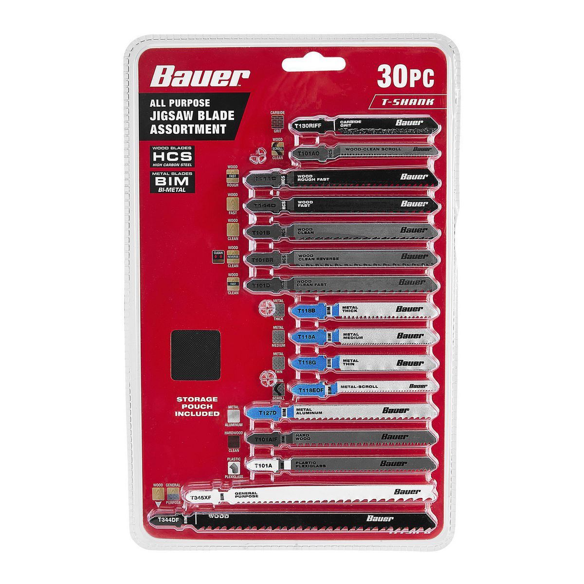 T-Shank Jig Saw Blade Set, 30-Piece I455