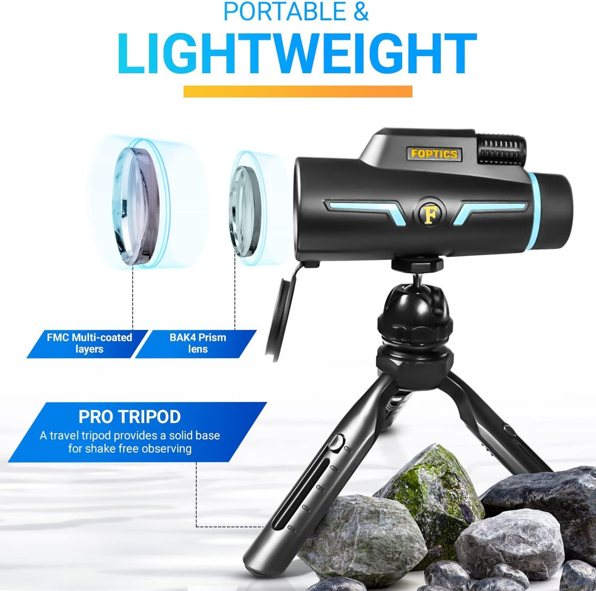 10 x 42 Monocular Telescope with Tripod and Smartphone Holder Q174723