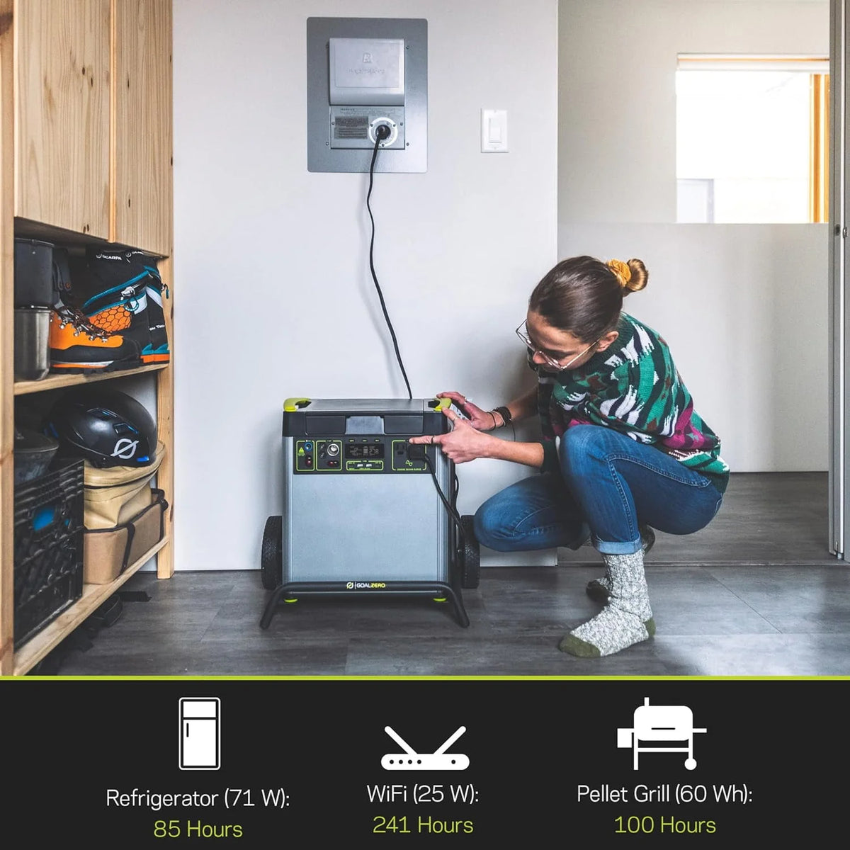 Portable Power Station 6071Wh Lithium Battery Generator 2000 Watt C401269