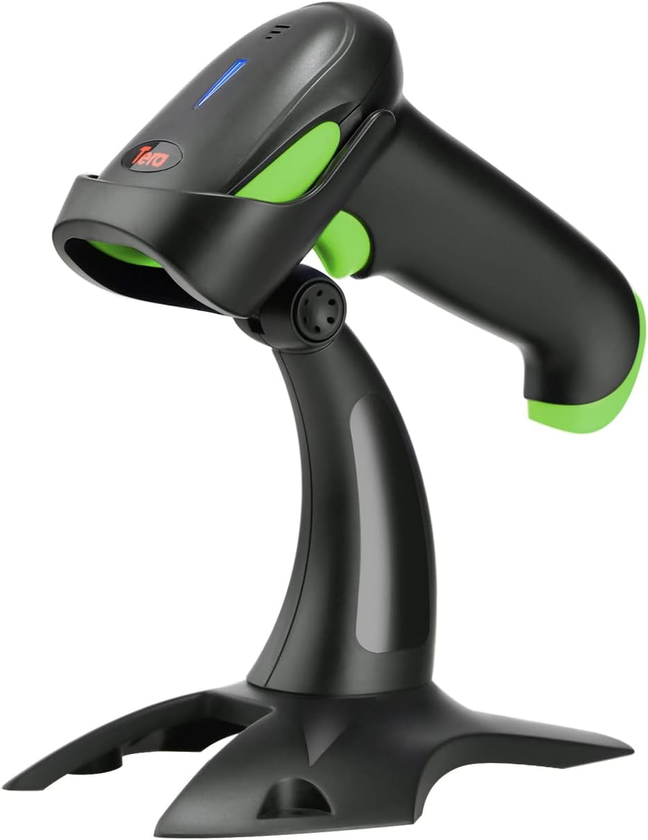 Wireless 2D QR Barcode Scanner with Stand, Bluetooth & 2.4GHz & USB Wired, Pack of 2 H9806