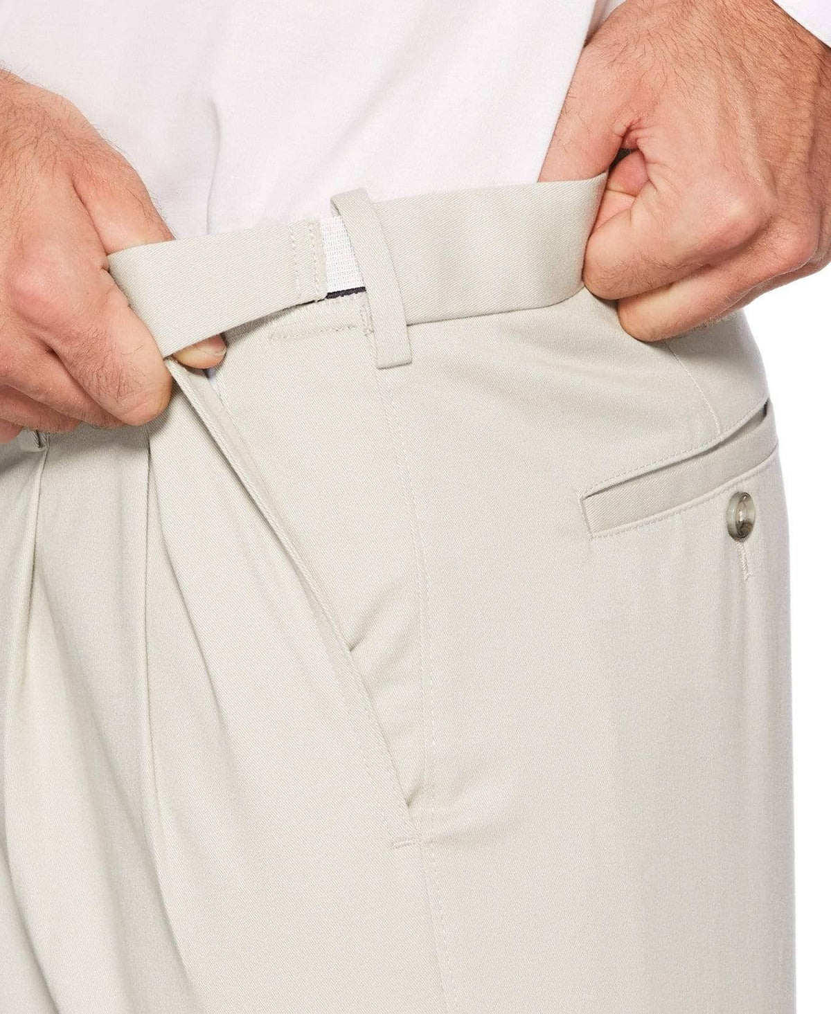 Pleated Performance Chino, Men&s, Size: 60 x 30, White O489493