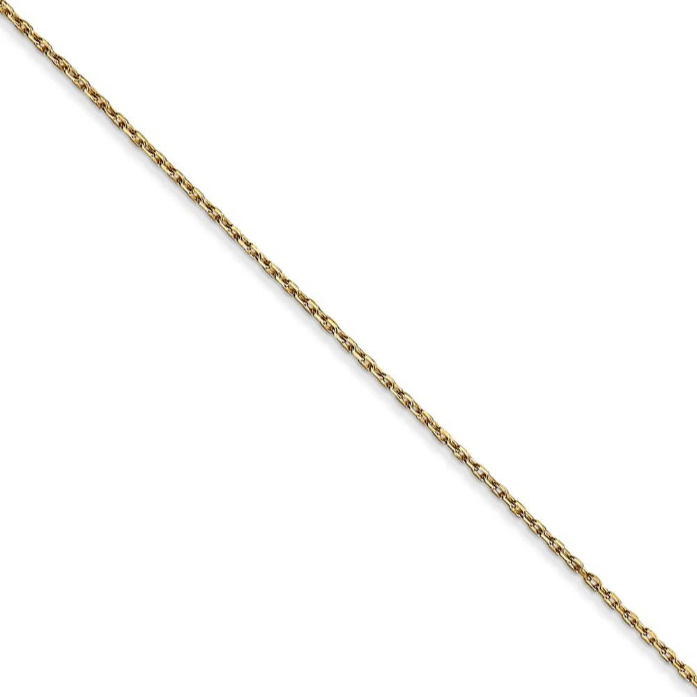 14k Yellow Gold Satin Script Initial Necklace B82868