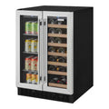 24 in. Built-in 27-Bottle Wine and 60-Can Beverage Cooler in Stainless Steel M70120
