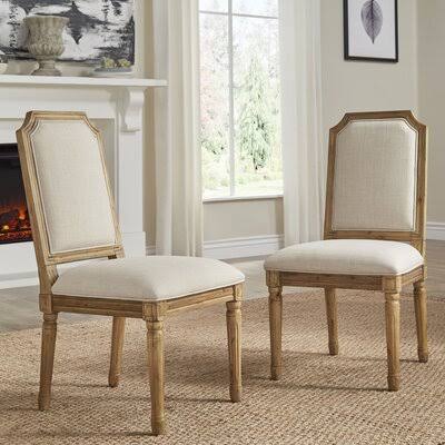 Arched Upholstered Dining Chair Beige J9115