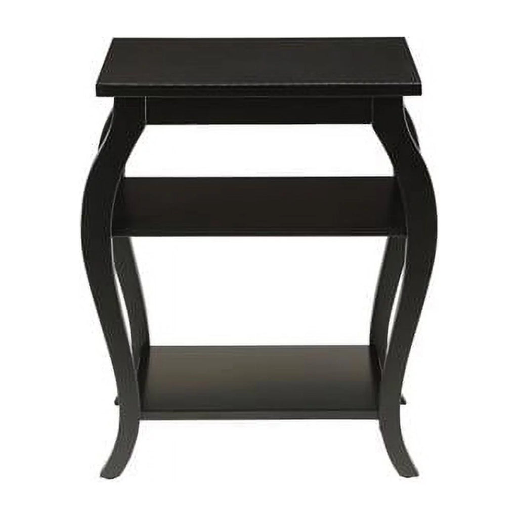 Black Finish Square End Table F582