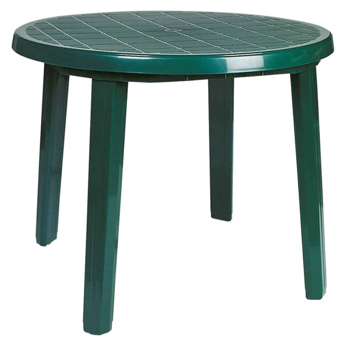 White Round Resin Outdoor Dining Table C415