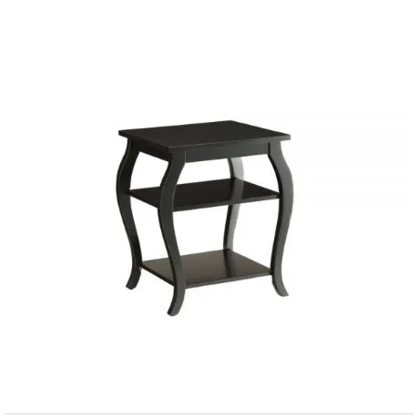 Black Finish Square End Table F582