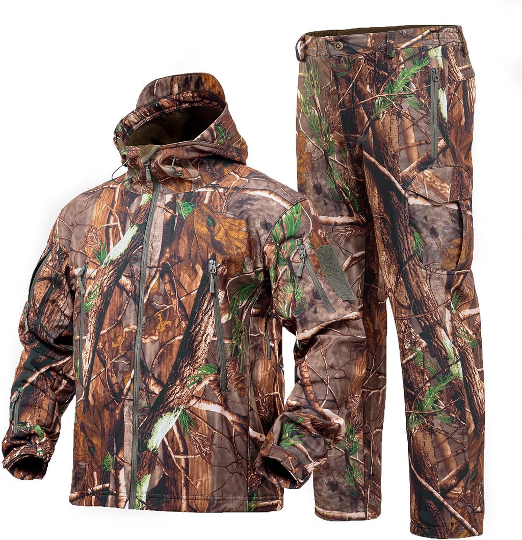 Camouflage Hunting Hoodie Jacket and Pants Windproof Coat K529