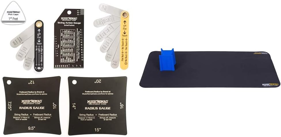 Precision 6 pc. Guitar Setup Gauge Tool Set with Instructional Booklet and Storage Case, Pack of 2 T37915