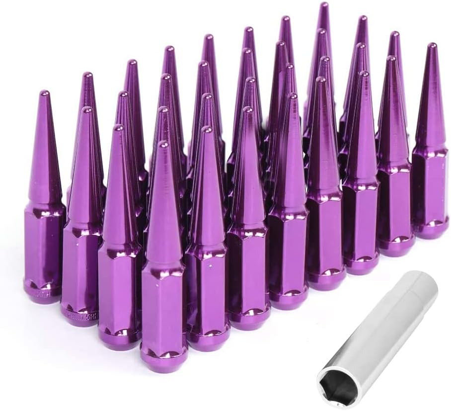 32 Spike Blue 1/2-20 Taper Lug Nuts A9042