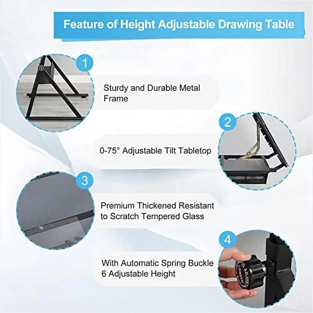 Height Adjustable Drafting Table with Drawer M75968