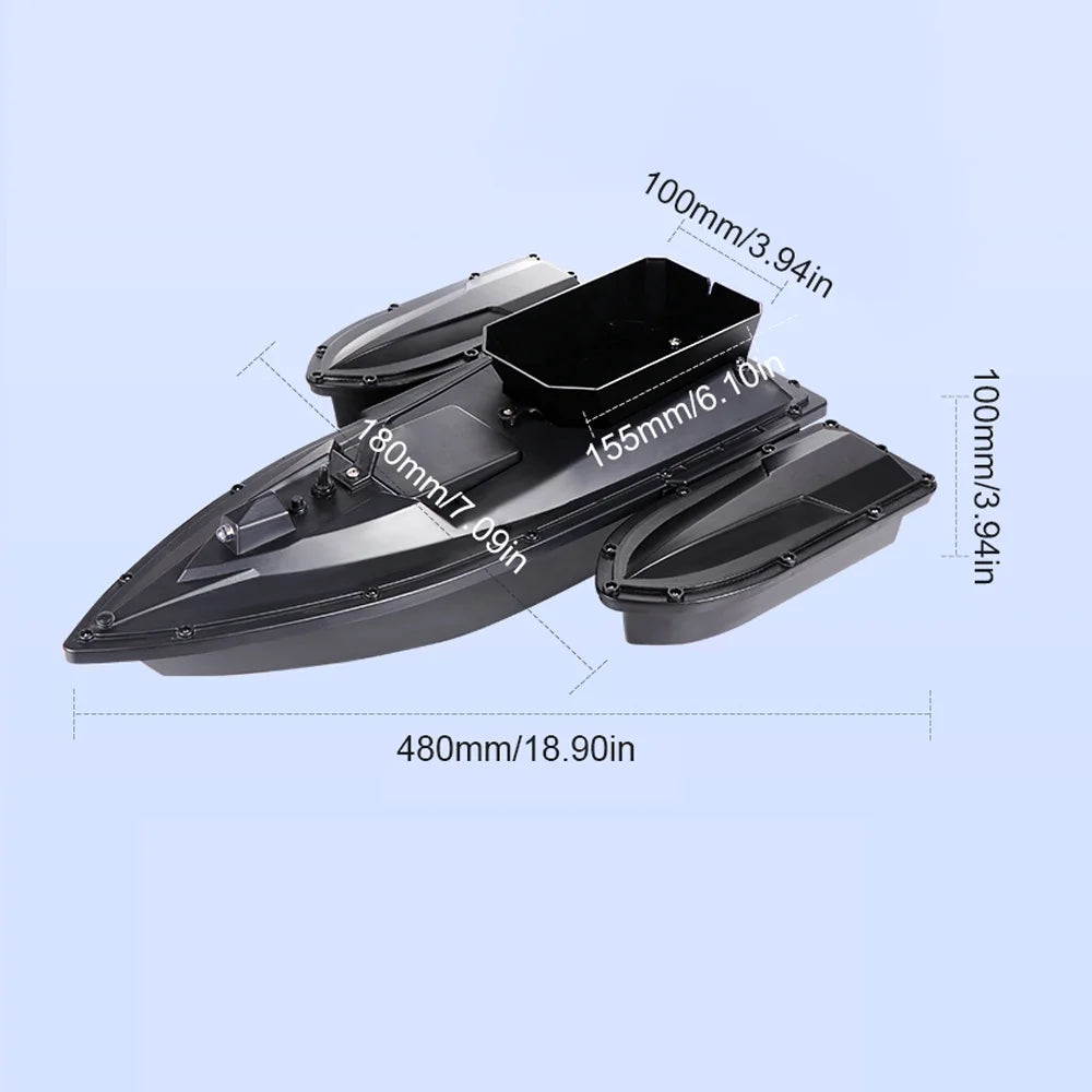 500m Remote Control Fishing Bait Boat with LED Light T3231
