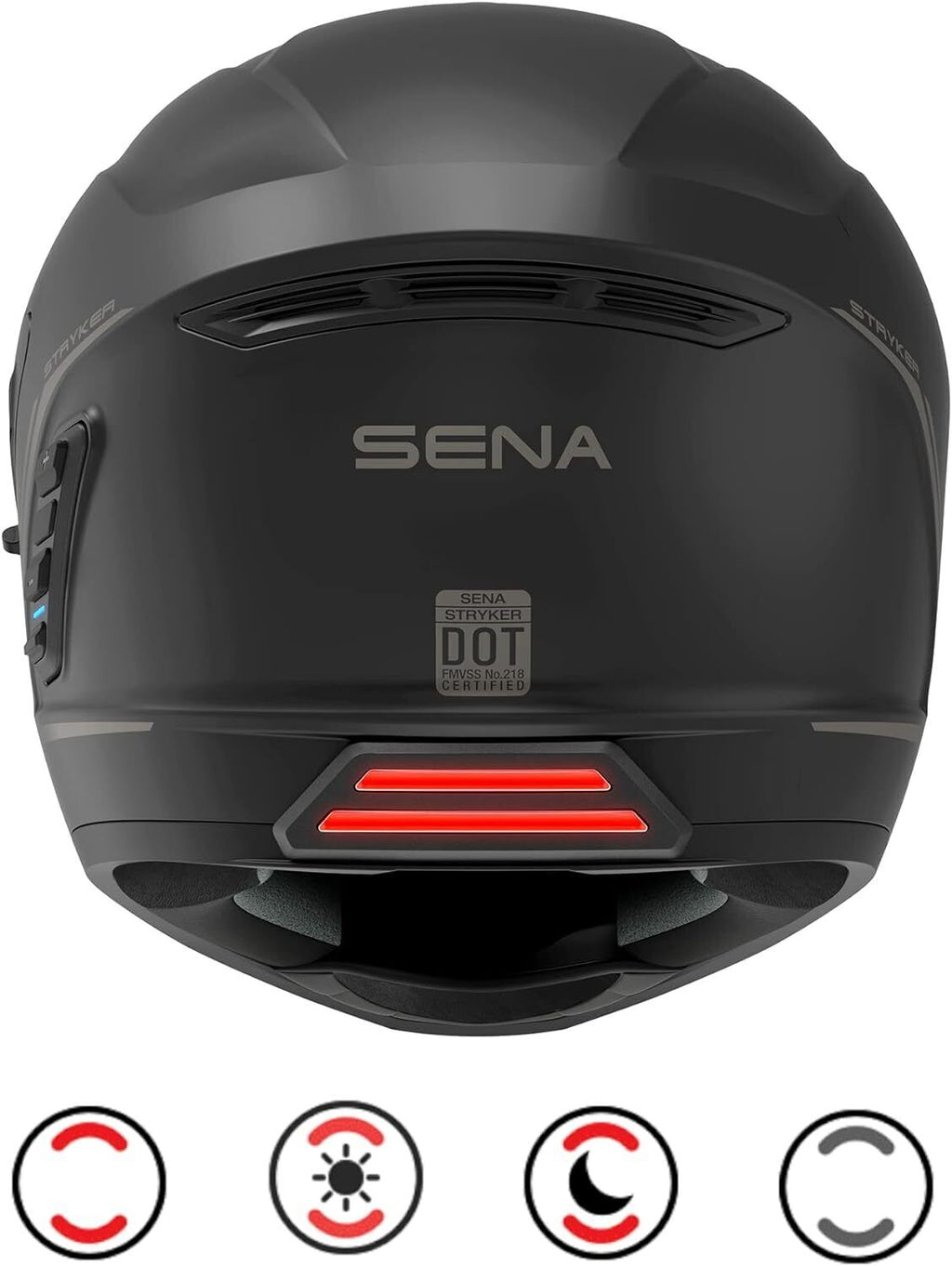 Glossy White Full Face Bluetooth Helmet U27060