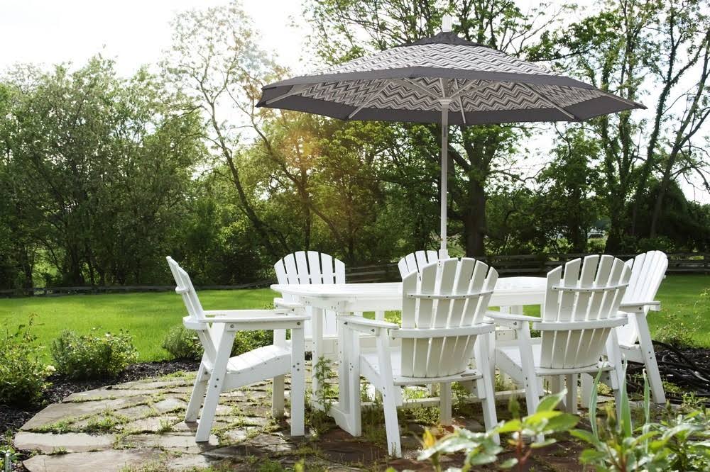 9' Aluminum Market Umbrella Hunter Green O85307