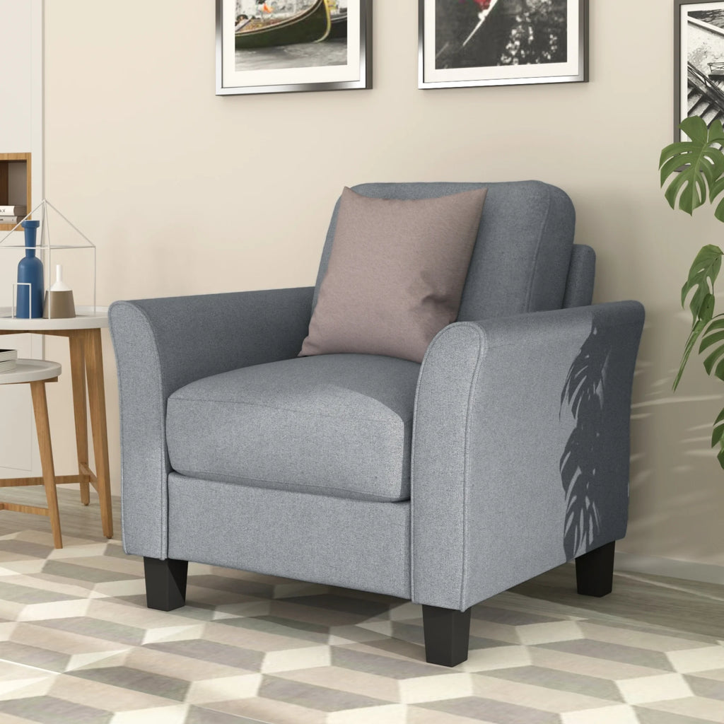 Gray Chair and 3-Seat Sofa W57663