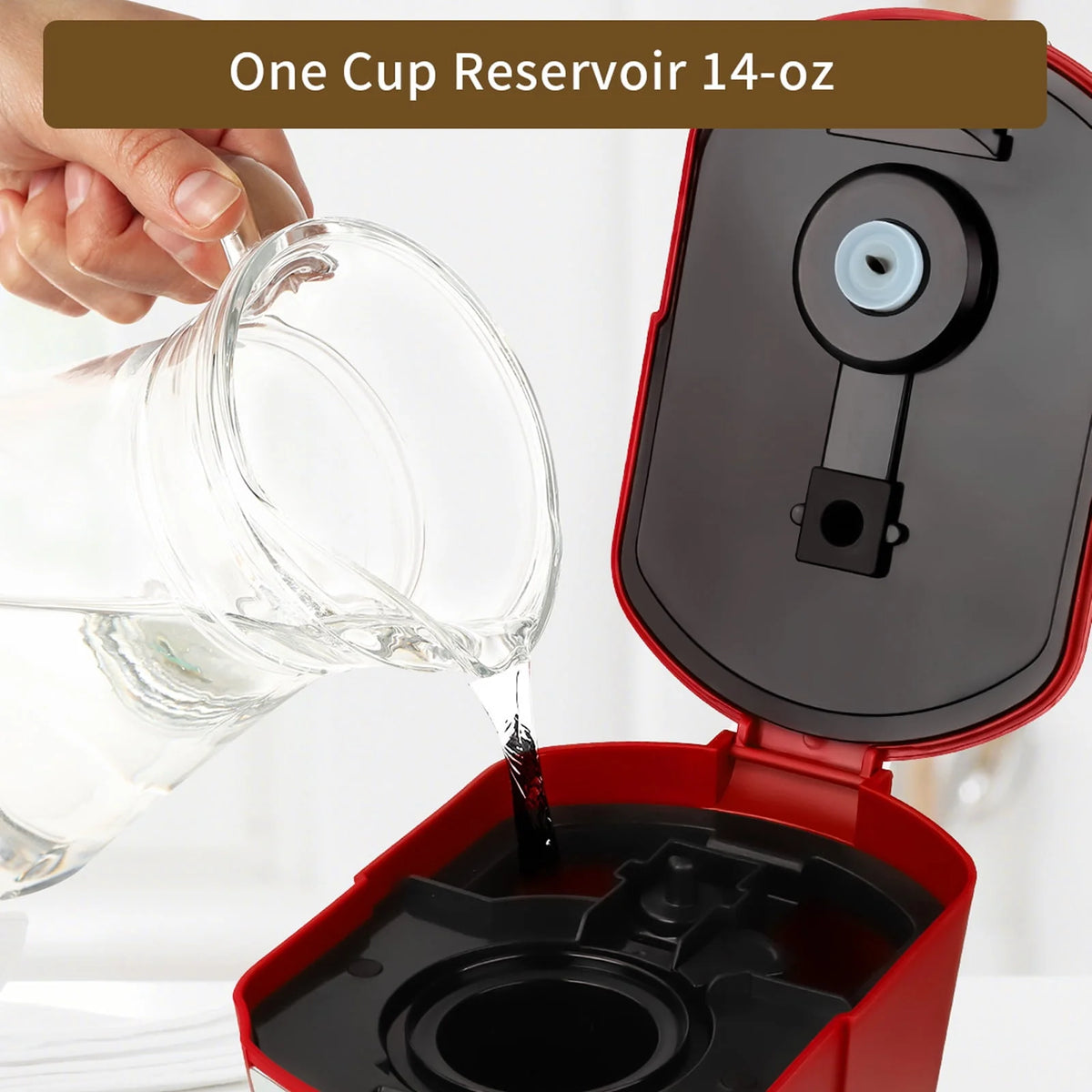 2 in 1 Single Serve Coffee Maker with Reusable Filters, Red O323