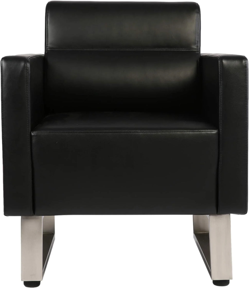 Upholstered Faux Leather Accent Chair N248